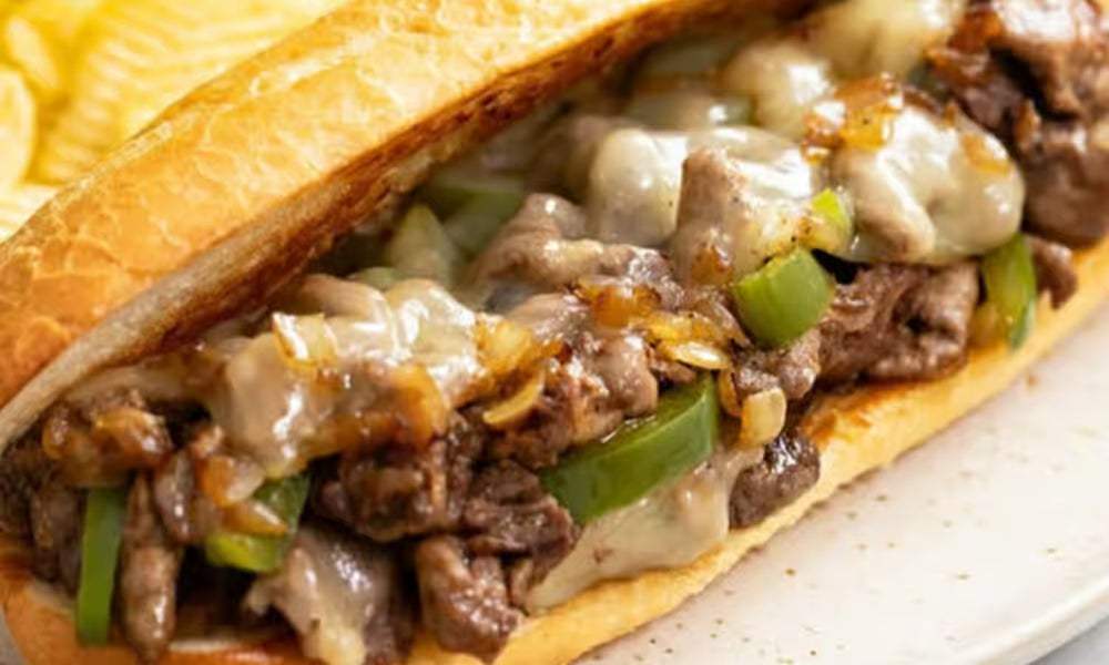 Mixed Philly sandwich with fries from Nour's Cuisine