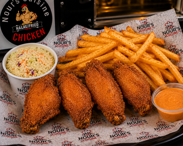 Crispy Wings With Fries - 4 Pieces from Nour's Cuisine