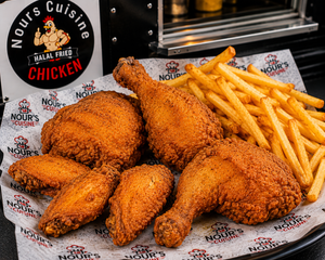 3 Wings & 2-Piece Legs and Thighs With Fries from Nour's Cuisine