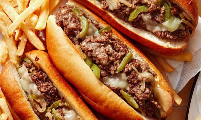 Philly cheese steak with fries from Nour's Cuisine