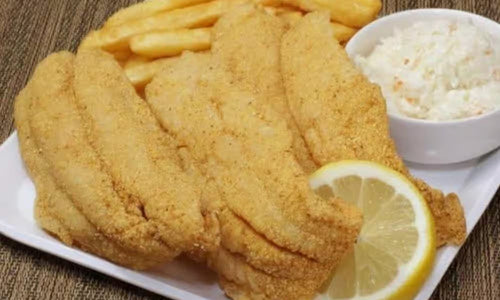 2pc Jack Salmon / 2pc Catfish Fillet With Fries from Nour's Cuisine