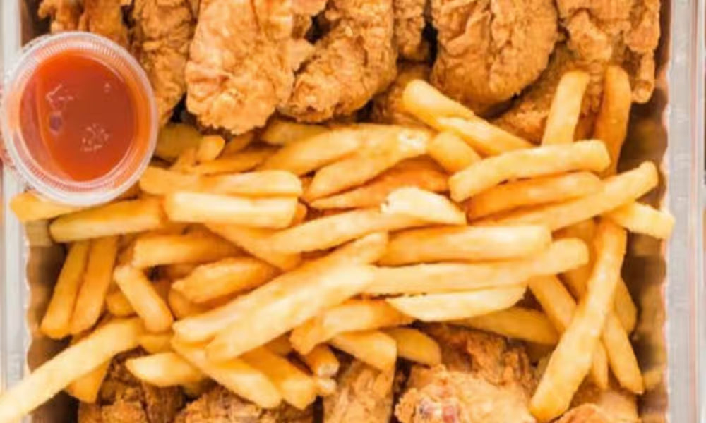 Legs and thighs with fries