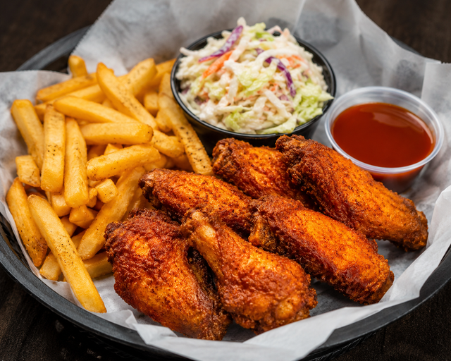 Crispy Wings With Fries - 6 Pieces from Nour's Cuisine