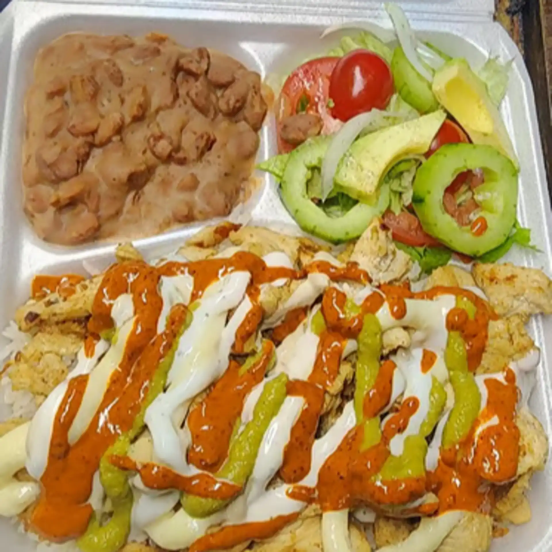 chicken over rice