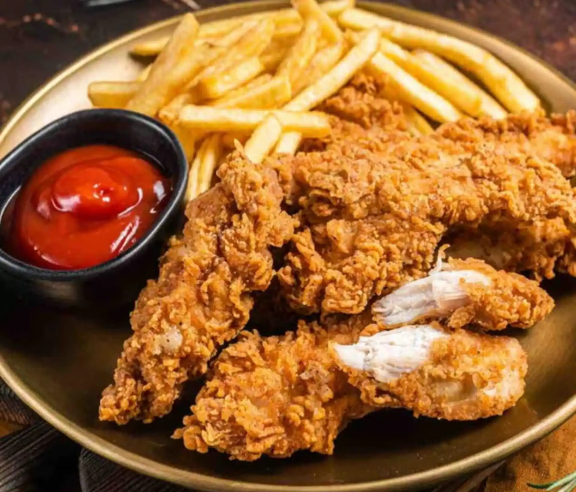 Crispy Chicken Tenders with Fries